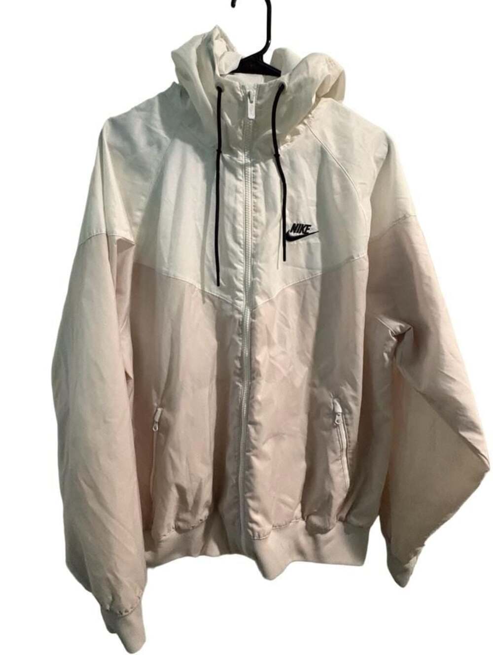 Nike Sportswear Windrunner Hooded Jacket White and Light Orewood Brown Size M